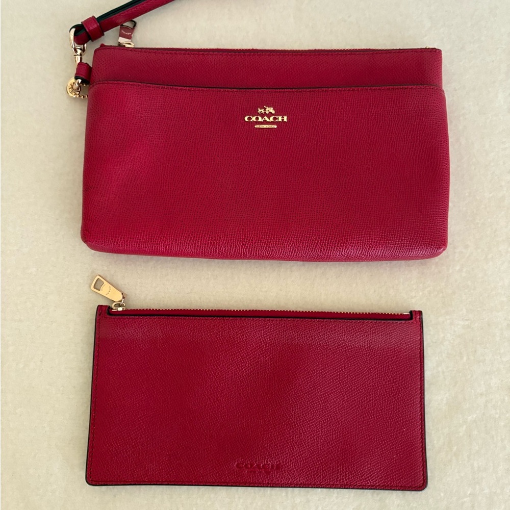 Coach Red Leather Clutch Collection